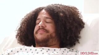 Big tits wife teasing and fucking doctor in front of husband
