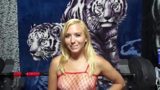 BLONDE BABE IN FISHNET BODYSTOCKING on MAXXX LOADZ AMATEUR HARDCORE VIDEOS KING of AMATEUR PORN