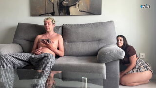 I Just Wanted Prank My Step Brother But He Start Jerk Off On The Couch