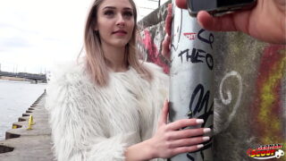 Skinny German Hottie Becky California First Time Porn Casting at Pick Up in Berlin