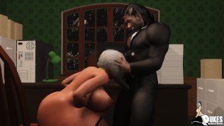 Thick Ebony Granny blows the pastor